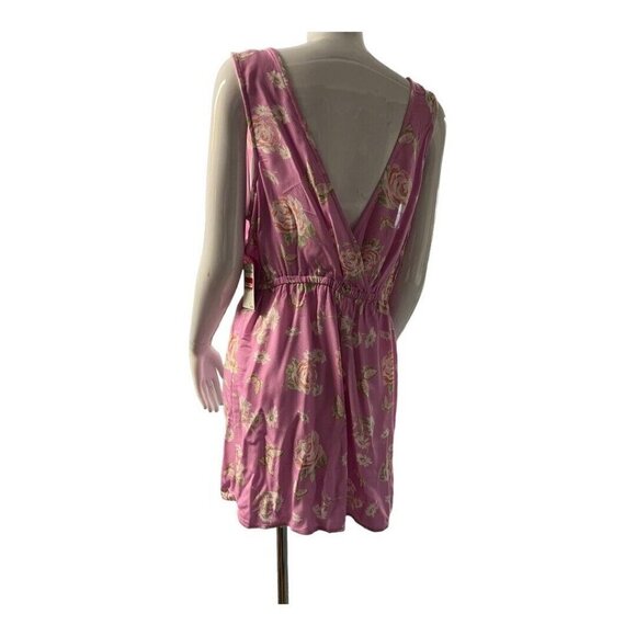 BP Nordstrom Womens Anna V-Neck Mini Romper~Size M~Pink Purple Spring NWT  L1 35 - Picture 5 of 11